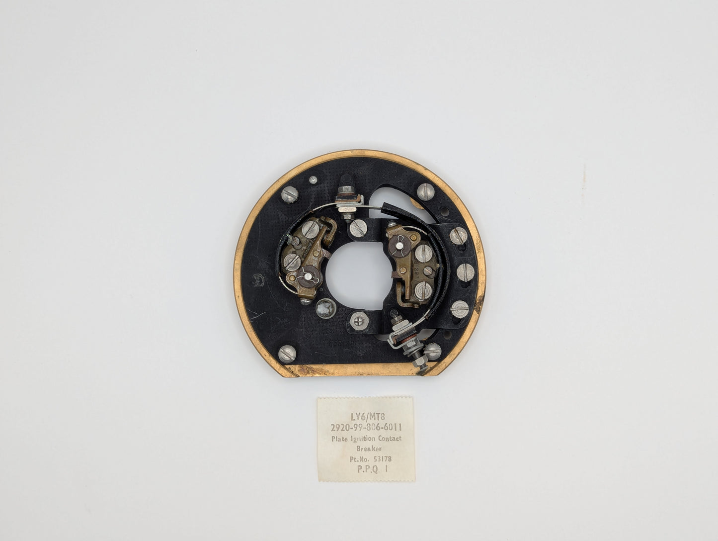 Rolls Royce/Rover Meteor Contact breaker ignition plate RH NSN:2920-99-806-6011